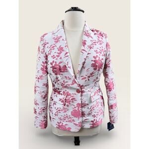 Doncaster Collection Pink Floral Shimmer Jacket, Size 12